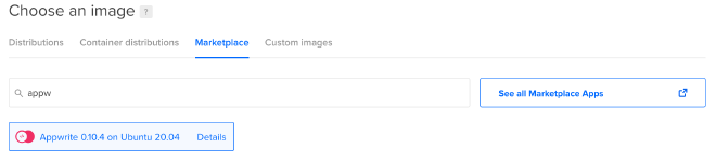 DigitalOcean Marketplace-Appwrite